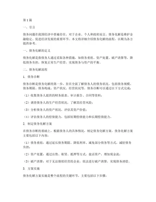 债务化解流程(3篇)