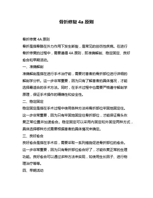 骨折修复4a原则