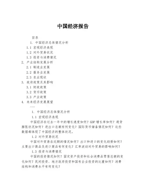 中国经济报告