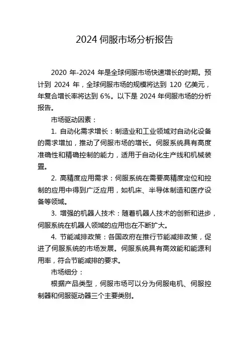 2024伺服市场分析报告