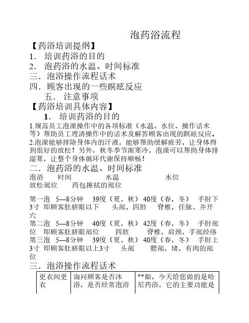泡药浴流程