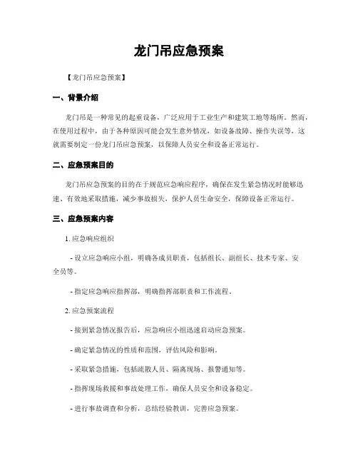 龙门吊应急预案