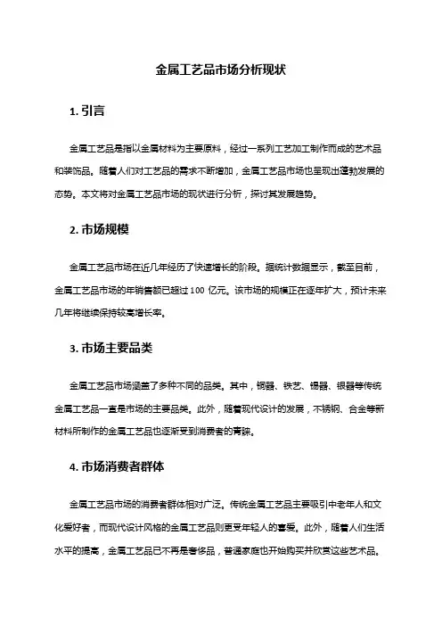 2024年金属工艺品市场分析现状