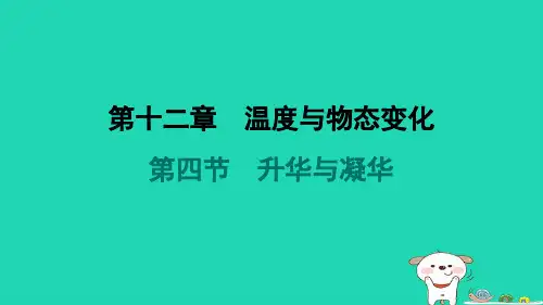 2024九年级物理全册第12章温度与物态变化12.4升华与凝华习题课件新版沪科版