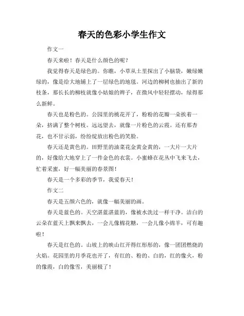 春天的色彩小学生作文