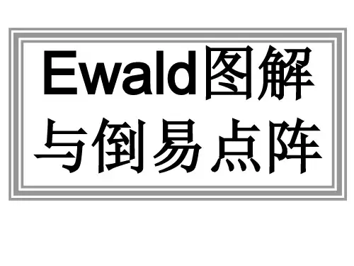 厄瓦尔德图解和倒易点阵课件