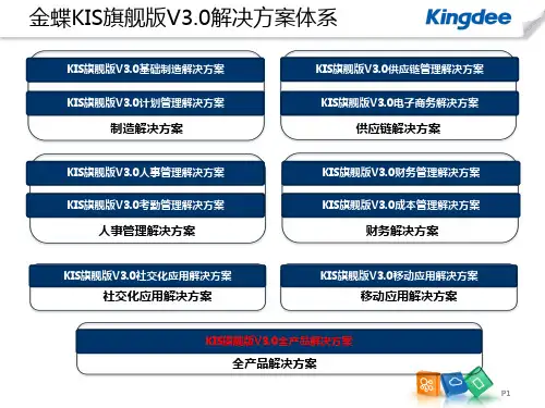 金蝶KIS旗舰版全产品解决方案(300余页完整版)