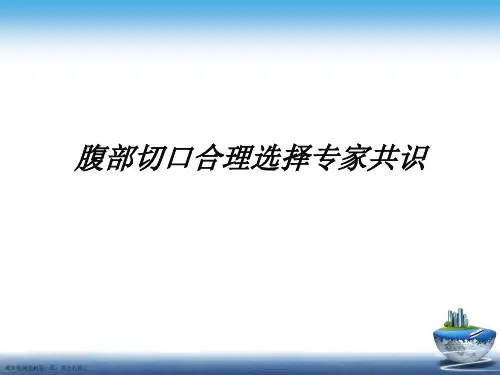 腹部切口合理选择专家共识
