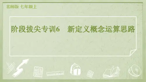 2024年北师大版七年级上册数学期末复习阶段拔尖专训6 新定义概念运算思路