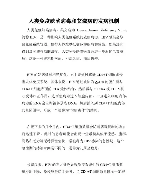 人类免疫缺陷病毒和艾滋病的发病机制