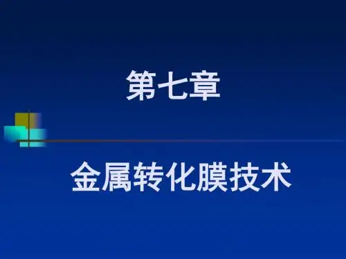 7 第七章 金属转化膜技术