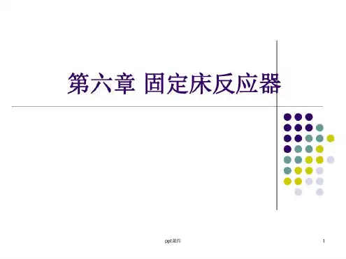 固定床反应器-2022年学习资料
