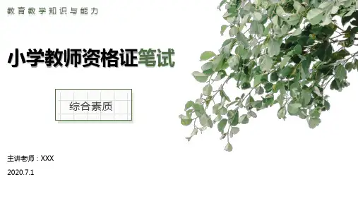 2020下半年小学教师资格证笔试(小学综合素质)综合专项课件1