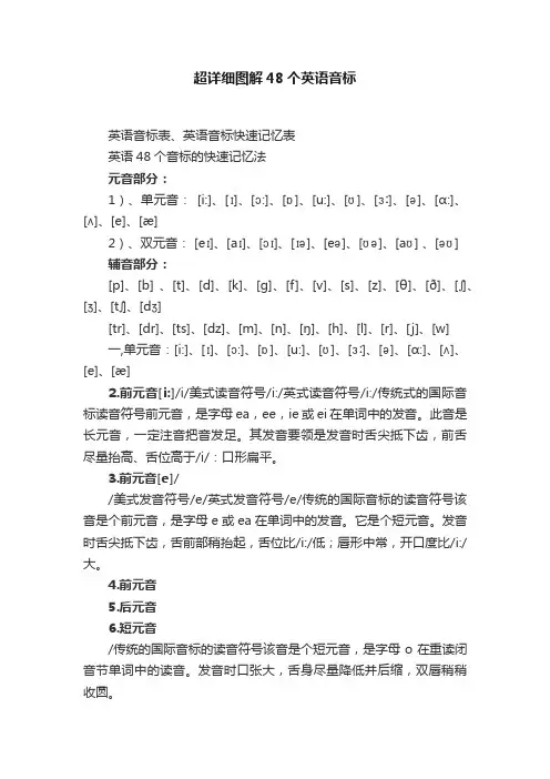 超详细图解48个英语音标