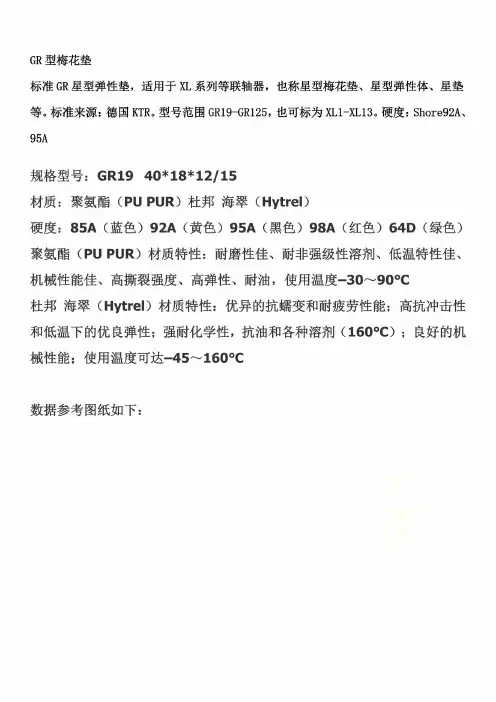星形梅花弹性胶垫