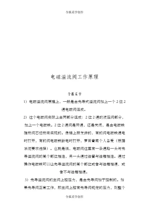 电磁溢流阀工作原理