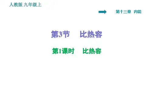 人教版 九年级上《比热容》物理