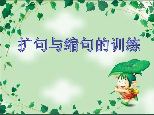 人教版(部编版)小学语文四年级上册《扩句与缩句的训练》教学课件