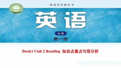 新课标高一英语 Unit 2 Reading 重点词汇句型PPT