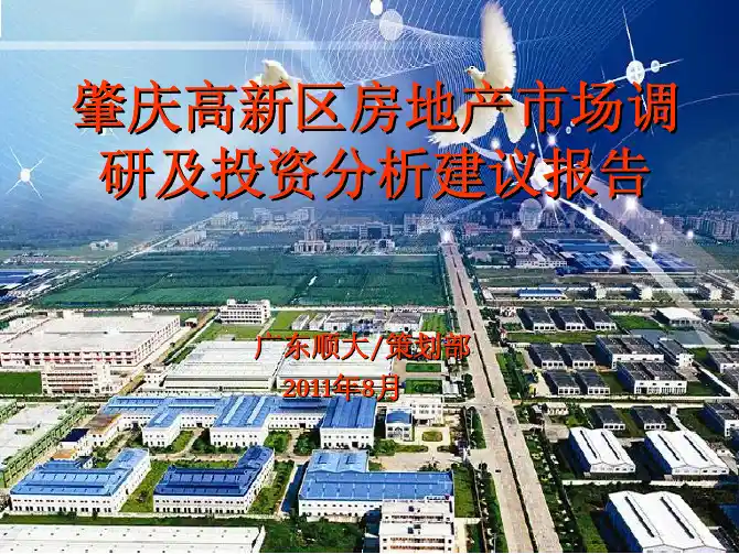 2011肇庆高新区房地产市场调研及投资分析建议报告