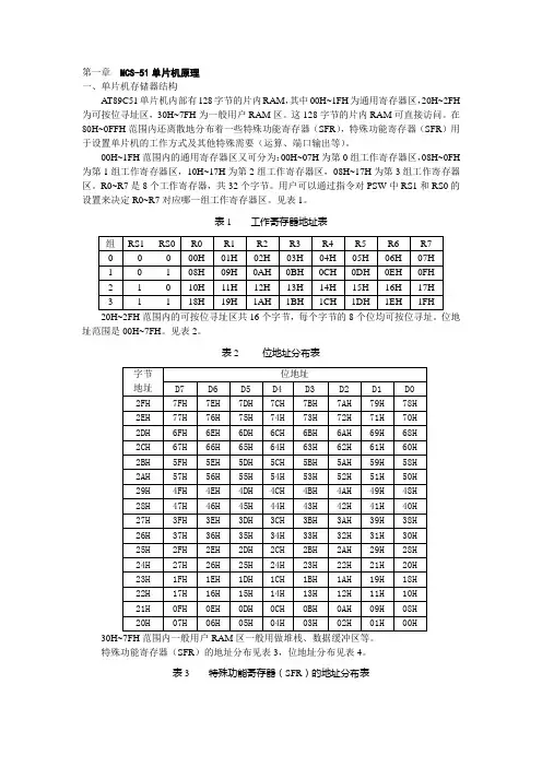 单片机复习要点