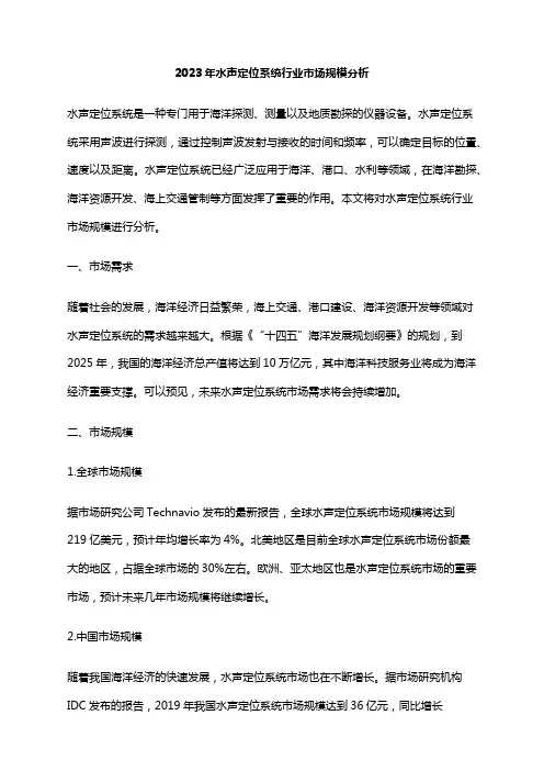 2023年水声定位系统行业市场规模分析