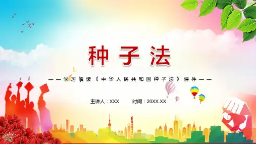 建立实质性派生品种制度解读2021年新修订的中华人民共和国种子法实用专题PPT汇报课件