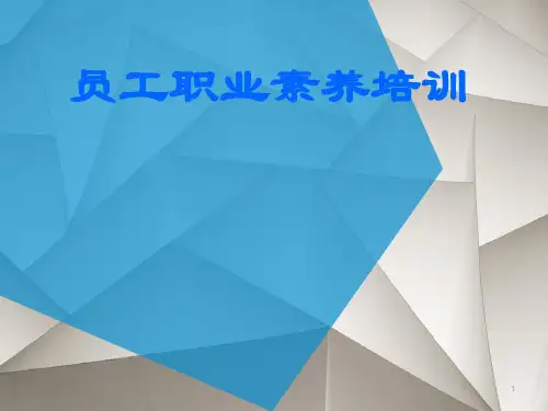 公司员工职业素养培训ppt课件