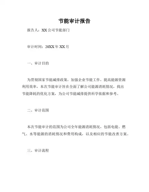 节能审计报告