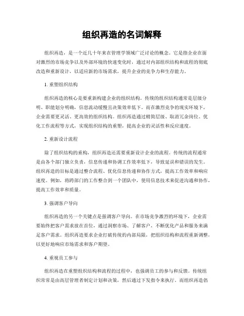 组织再造的名词解释