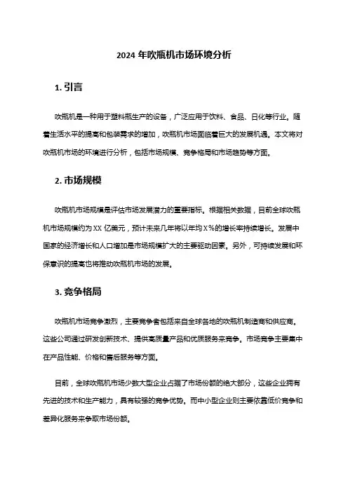 2024年吹瓶机市场环境分析