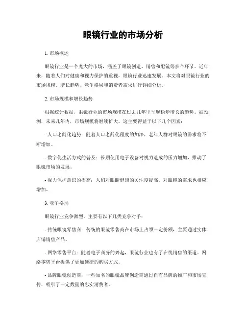 眼镜行业的市场分析