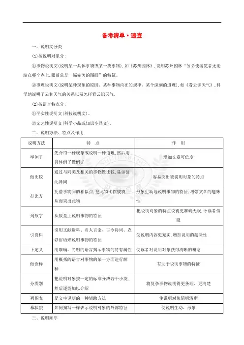 安徽省2017年中考语文备考清单复习 速查3