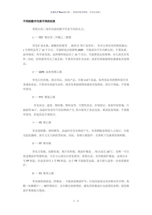 塑料瓶底的1、2、3、4、5、6、7暗藏玄机