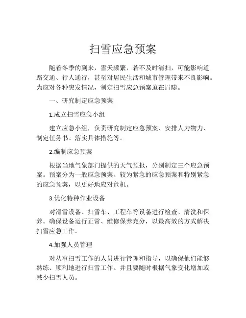 扫雪应急预案 (2)