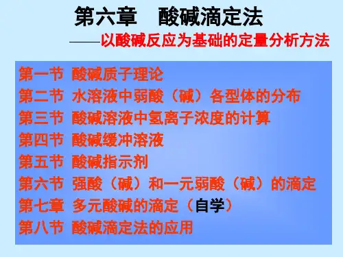 分析化学课件酸碱滴定法分析