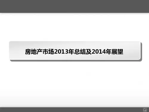 全国房地产市场2013总结及2014展望
