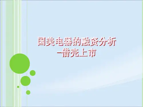 国美电器的融资分析