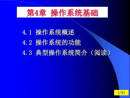 大学计算机基础第4章