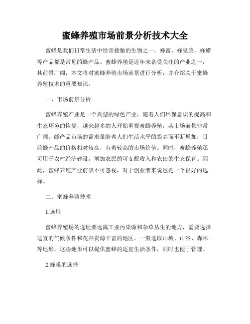 蜜蜂养殖市场前景分析技术大全