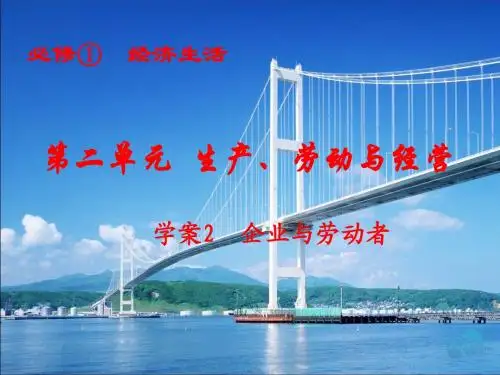 高中经济生活一轮复习第5课 企业与劳动者