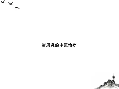 肩周炎的中医治疗优质ppt课件