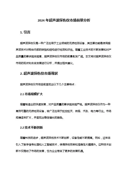 2024年超声波探伤仪市场前景分析