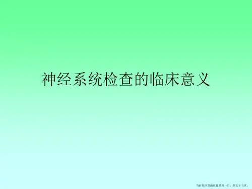 神经系统检查的临床意义