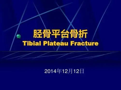 (胫骨平台骨折)解析