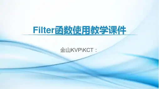Filter函数使用教学课件