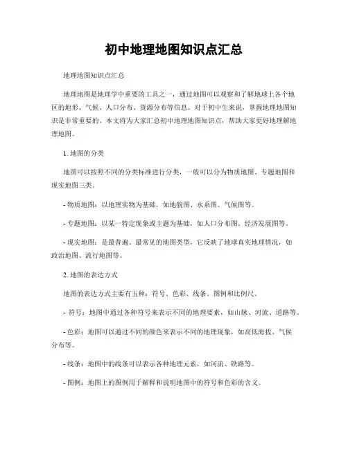 初中地理地图知识点汇总