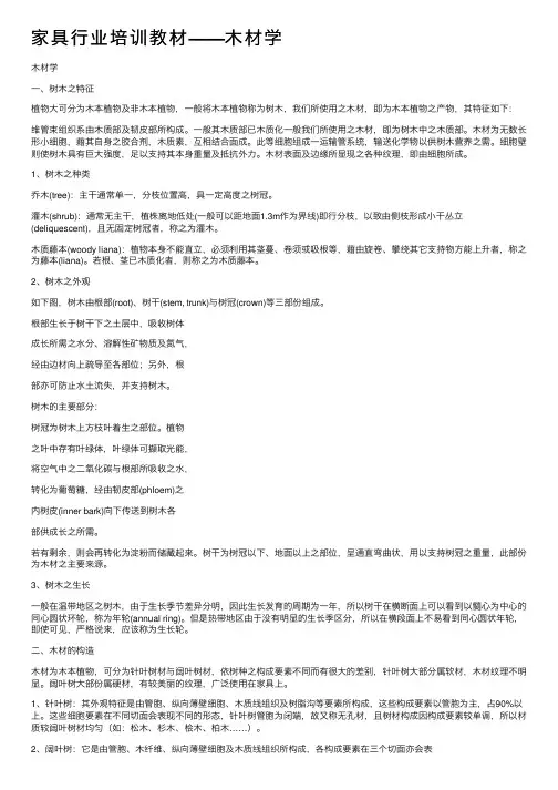 家具行业培训教材——木材学
