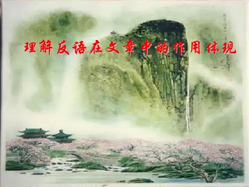 理解“反语”在文章中的作用体现(课件)