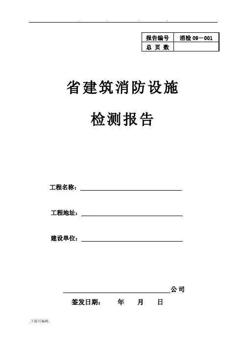 建筑消防设施检测报告